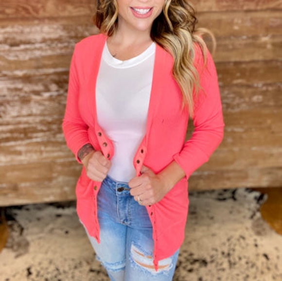 Zenana Outfitters Snap Cardigan Size 